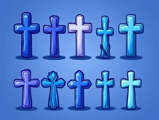 Cartoon Christian Crosses