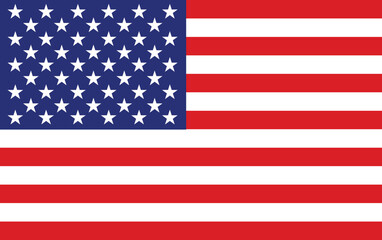 Naklejka premium United States Flag with Fifty Stars and Thirteen Red and White Stripes