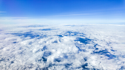 beautiful blue sky with white clouds background