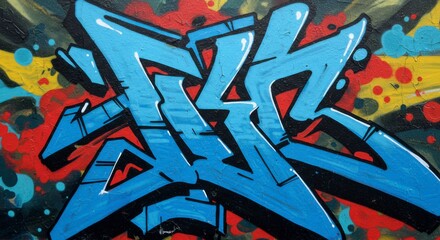 Obraz premium Vibrant street art, stylized graffiti