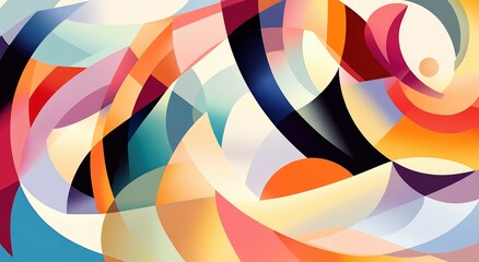 Obraz premium Abstract Swirling Forms: A Vibrant, Modern Composition
