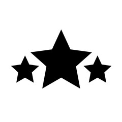 Obraz premium Rating stars icon filled for feedback in mobile UI