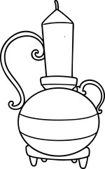 candle vintage hand drawn