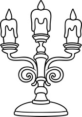 candle vintage hand drawn