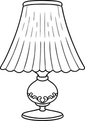 lamp vintage hand drawn