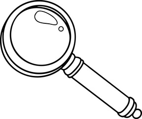 magnifier vintage hand drawn