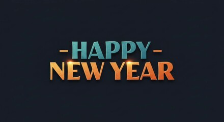 Happy New Year greeting card design