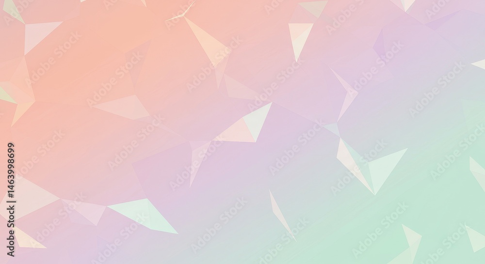 Poster pastel polygon mesh abstract background with geometric triangles