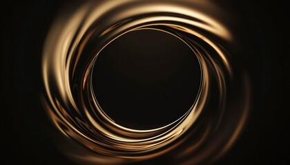Abstract golden swirl circle design