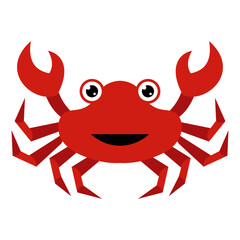 Crab Flat Illustration