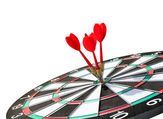 red dart for success goals concept
