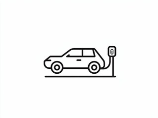 Fototapeta premium EV Charging Station Icon