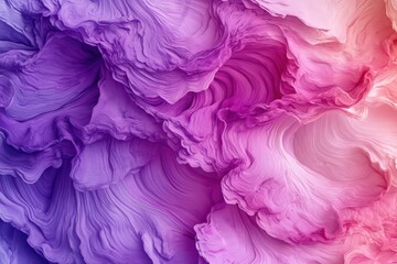 Abstract swirling forms in vibrant purple and pink hues.