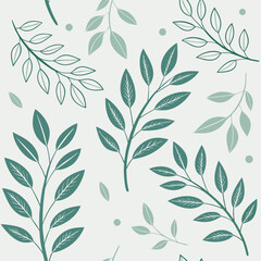 seamless pattern with leaves
