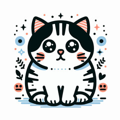 Cute cat illustration