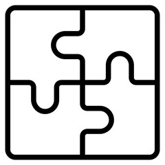 Obraz premium Teamwork, Puzzle icon symbo icon in vector illustration