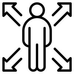 Decision making icon in vector illustration