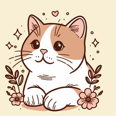 Cute cat illustration