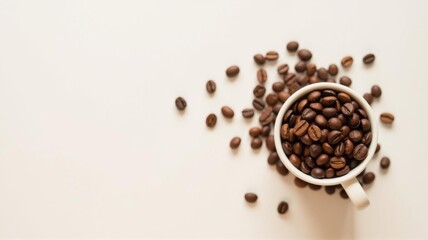 Artisanal coffee cup silhouette studio setting minimalist composition