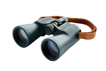 A pair of green binoculars