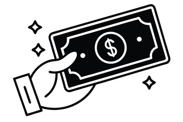 Bags of money or cash savings flat vector icon for financial apps and websites