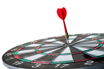 dart board with darts