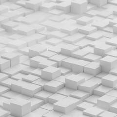 Abstract White Cube Texture Background