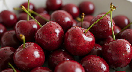 Photo of Red Cherries Fresh Sweet Food Close Up Macro Organic