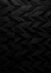 Fototapeta premium Abstract Dark Geometric Pattern, Black 3D Texture Background