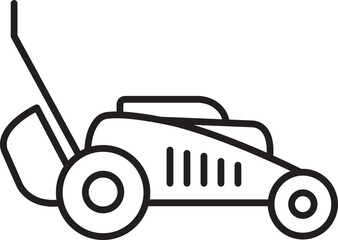 Grass Cutter Machine Vector Icon Stock Illustration