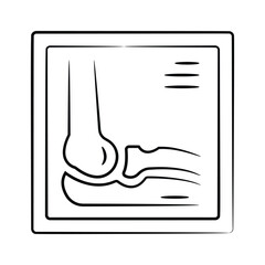 Here is a trendy  hand drawn  icon showing bone x ray