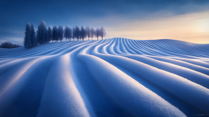Serene Winter Wonderland: Capturing the Ethereal Beauty of Snow-Covered Landscapes and Pristine Fields