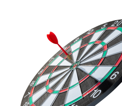 darts on target