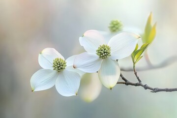 Delicate spring blossoms in soft pastel hues.