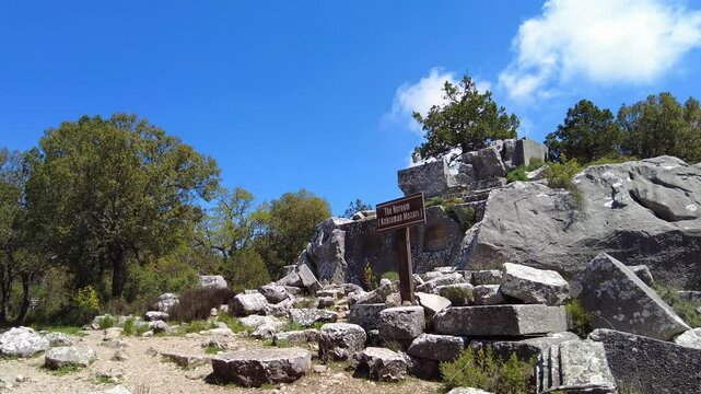 4K Heroon of Termessos, an ancient hero&rsquo;s tomb and shrine located high in the Taurus Mountains (Gulluk Mountain) near Antalya, Turkey