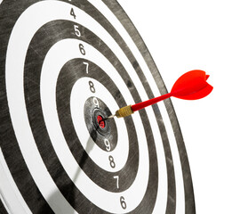 dart hitting target isolated
