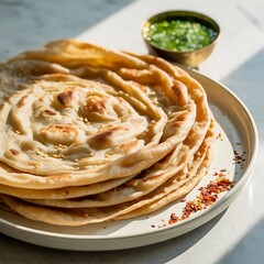Paratha in plate