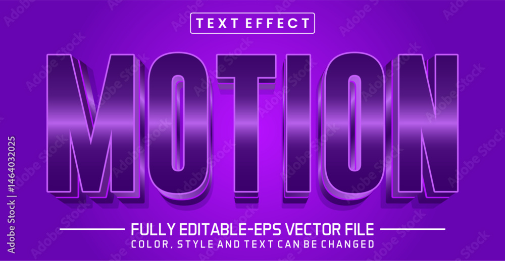 Poster motion font text effect editable