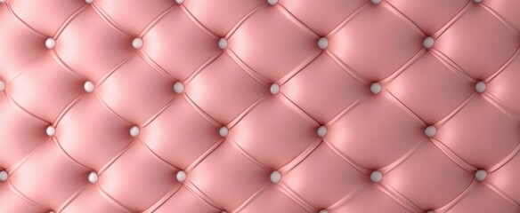 Pink Tufted Leather Upholstery Pattern