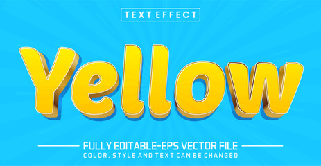 Yellow font Text effect editable