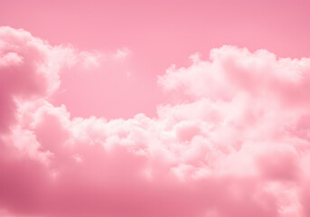 Pink Fluffy Clouds Background Photo