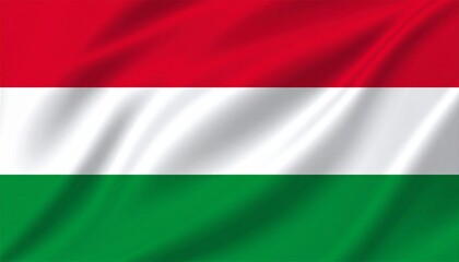 waving flag of hungary