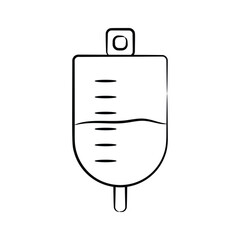 Here is a premium hand drawn icon of iv drip treatment