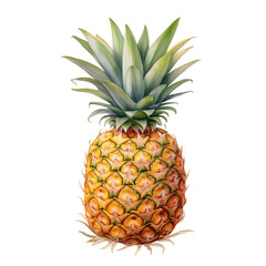 Fototapeta premium Fresh Pineapple Isolated on White Background