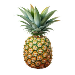 Fototapeta premium Fresh Pineapple Isolated on White Background