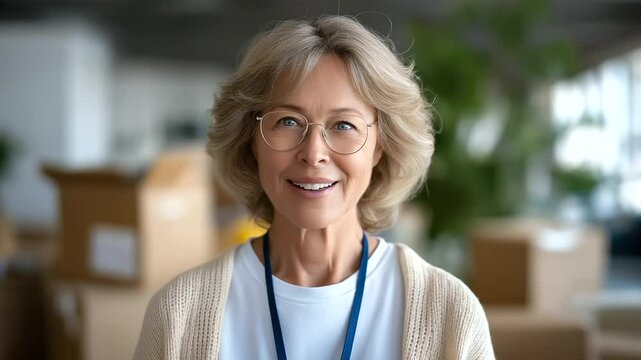 1_Retiree Volunteering at Community Center in Illinois