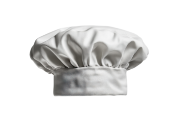A chef's hat on black background