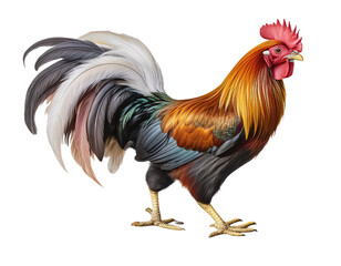 Fototapeta premium Majestic Rooster with Vibrant Feathers