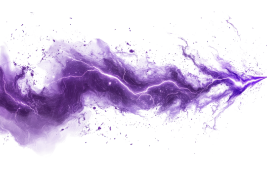 Purple lightning on black