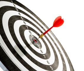 dart hitting target isolated